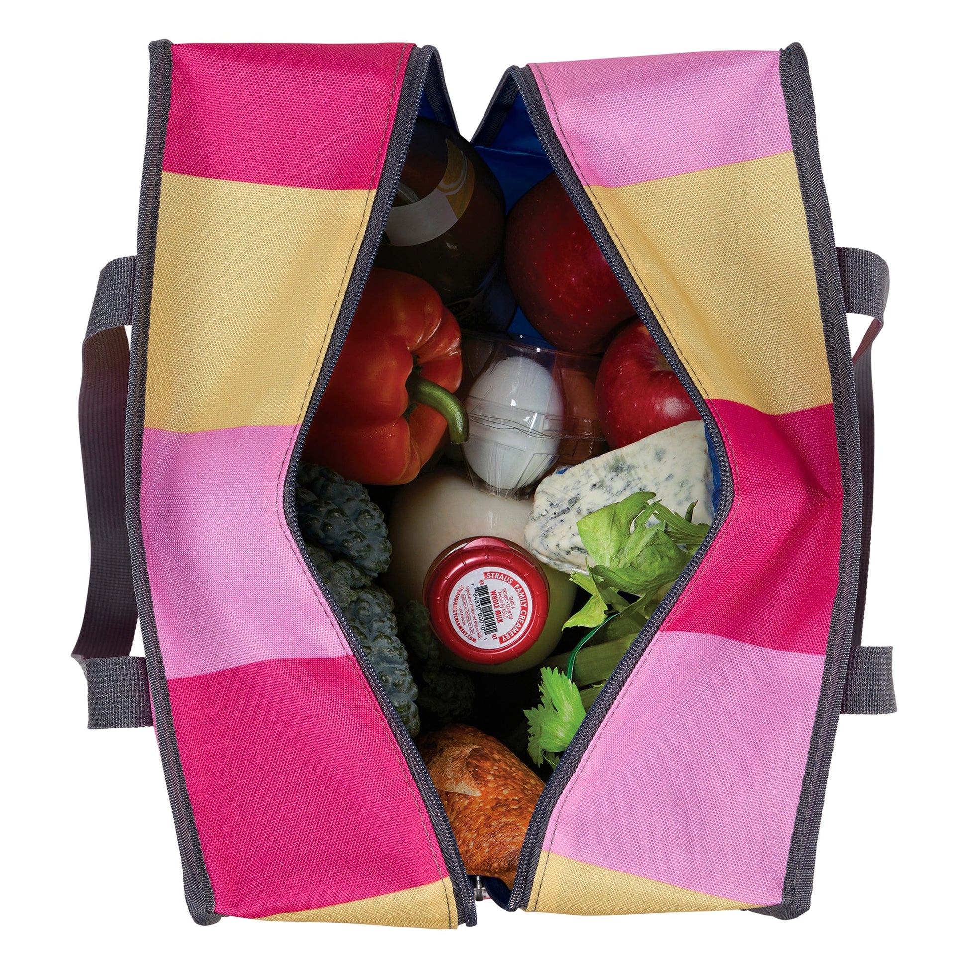 freezable-grocery-tote-y8 Freezable-Grocery-Tote-PinkStripes-Top-Down-Food-Combo-Filled_LORES.jpg