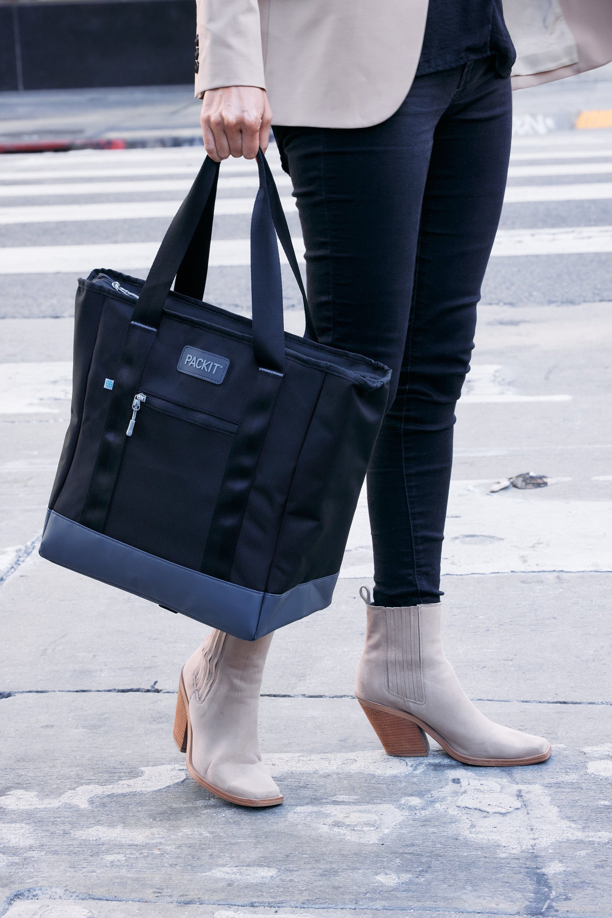 freezable-carry-tote-q9 freezable-carry-tote-black-gray-lifestyle-city-bag-only.jpg